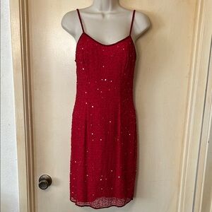 Roberta  Sparkling Red Sequin Mini Dress size S